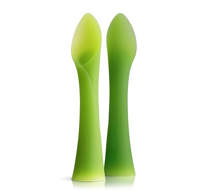 Olababy 100% Silicone Soft Tip Training Spoon For Baby Led Weaning 2pack