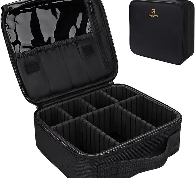 Relavel Travel Makeup Train Case